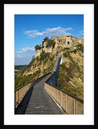 Civita di Bagnoregio and the long bridge leading to town by Anonymous