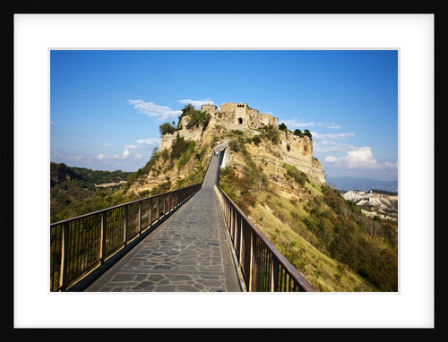 Civita di Bagnoregio and the long bridge leading to town by Anonymous