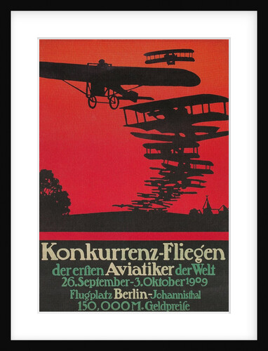 Early German Air Show Poster by Anonymous