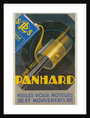French Motor Oil Advertisement, Piston by Anonymous