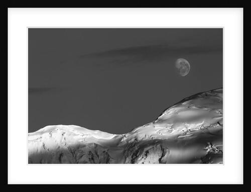 Mountain Ridge and Moon, Antarctic Peninsula by Anonymous