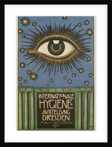 International Hygiene Exhibition poster with eye by Anonymous