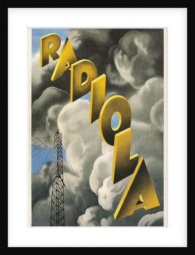 Radiola, Clouds and Tower Poster by Anonymous