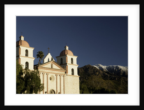 Old Mission Santa Barbara and Santa Ynez Mountains by Anonymous