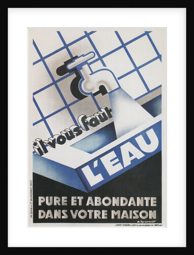 French Poster for Running Water by Anonymous