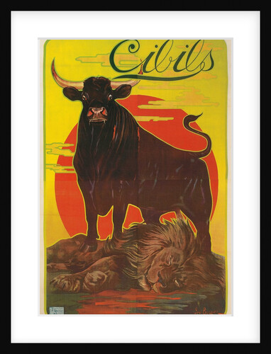 Poster for Cibils Meat Extract with Bull and Lion by Anonymous