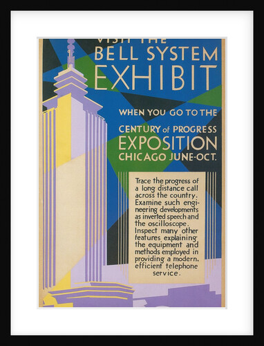 Visit the Bell System Exhibit Poster, Chicago World's Fair, 1935 by Anonymous