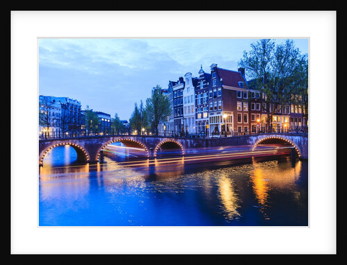 Amsterdam canals at dusk by Anonymous