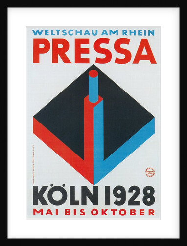 German Poster for Cologne Press Exhibition, 1928 by Anonymous