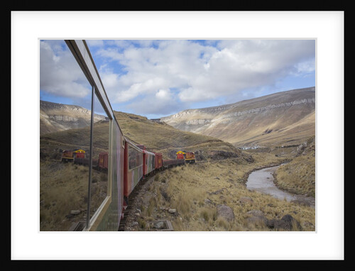 Tourist train high in Andes above Lima, Peru by Anonymous