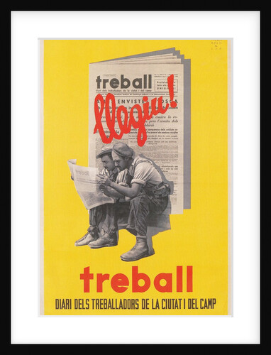 Treball, Advertisement for Catalan Labor Newspaper by Anonymous