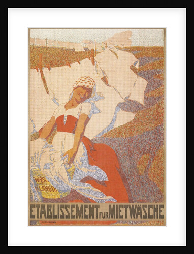 Pointillist Poster for Laundry Service by Anonymous