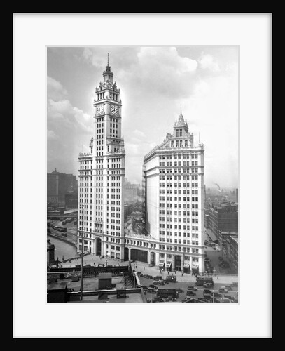 Wrigley Building on Michigan Avenue in Chicago, ca. 1928 by Anonymous