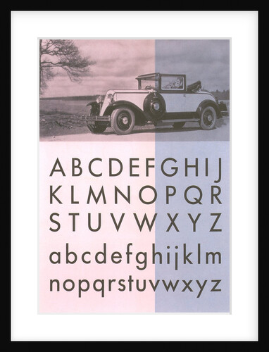 Vintage Car with Alphabet by Anonymous