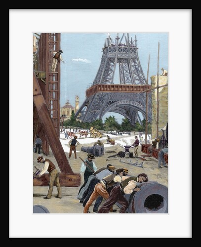Paris. Universal Exhibition of 1889. Construction of the Eiffel Tower by Anonymous