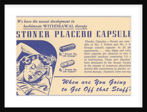 Ad for Stoner Placebo Capsules by Anonymous