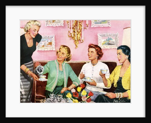 Four Happy Housewives Having Tea by Anonymous