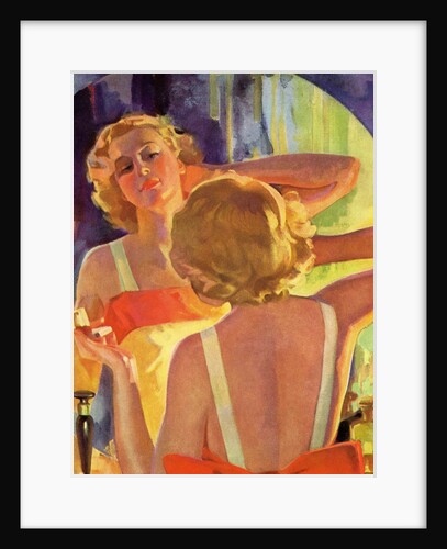 Woman Applying Make-up in a Mirror by Anonymous
