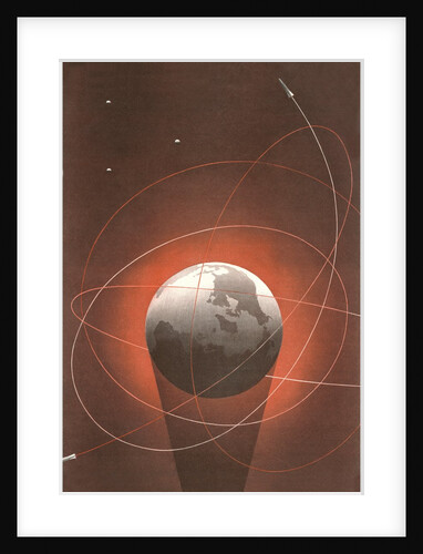Rocket Paths around Globe by Anonymous