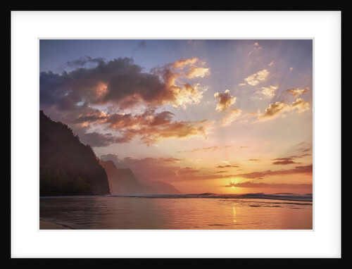 Sunset along the Napali Coast by Anonymous