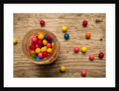 Gum Balls in a mason jar by Anonymous