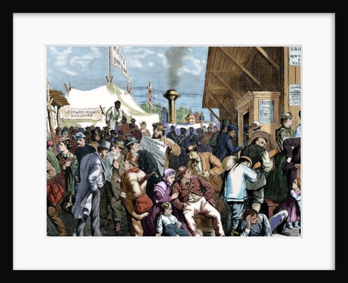 United States. 19th century. Union Pacific Company. Railway Station by Anonymous