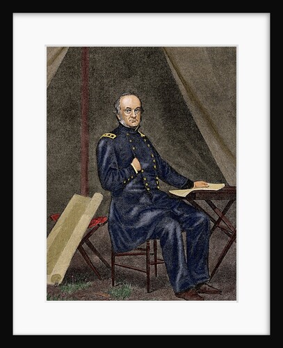 Henry Wager Halleck (1815-1872). Was a United States Army officer. Engraving by Anonymous