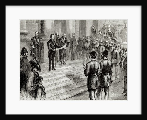 Official proclamation of Queen Victoria (1819-1901) as Empress of India in the steps of the Stock by Anonymous