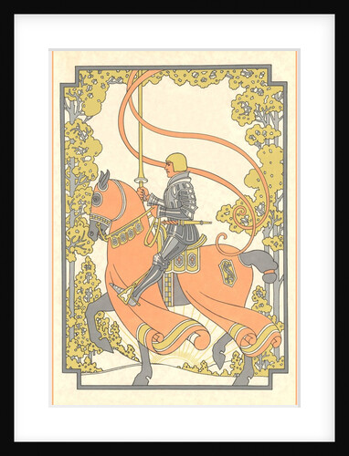 Art Nouveau Knight on Charger by Anonymous