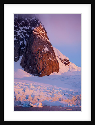 Mountain peak and glacier in Lemaire Channel, Antarctica by Anonymous