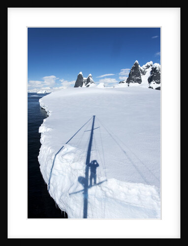 Yacht's shadow and iceberg, Antarctica by Anonymous