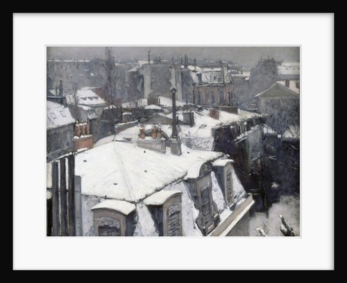Rooftops in the Snow (Snow Effect) by Gustave Caillebotte