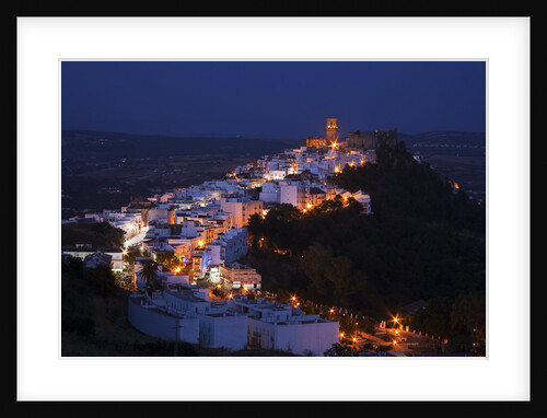 Church bell towers and whitewashed houses in Andaluisa, Spain by Anonymous