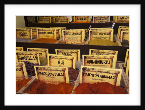 Spices for sale at an outdoor market in Granada by Anonymous