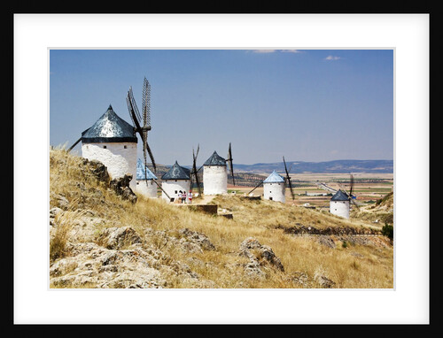 Antique La Mancha windmills in Spain by Anonymous