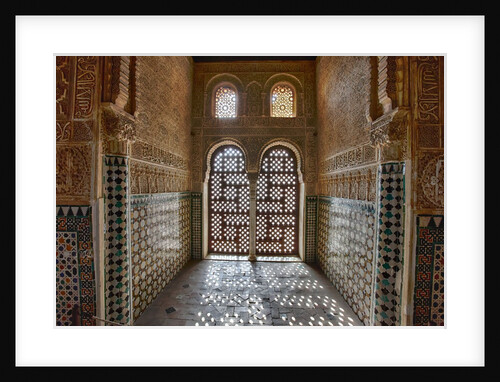 Interior of Alhambra Palace in Granada, Spain by Anonymous