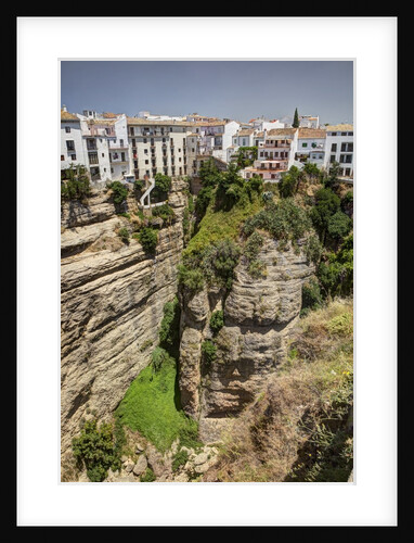 Houses on edge of the Tajo Gorge, Spain by Anonymous