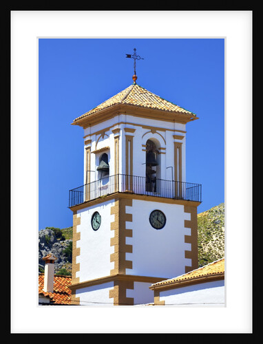 Bell tower of the Iglesia de la senora de la Encarnacion Church in Grazalema, Spain by Anonymous