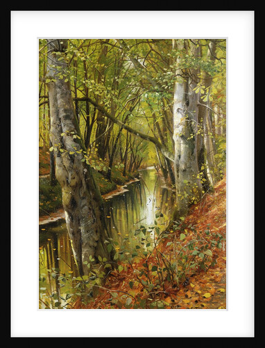 A Wooded River Landscape by Peder Monsted