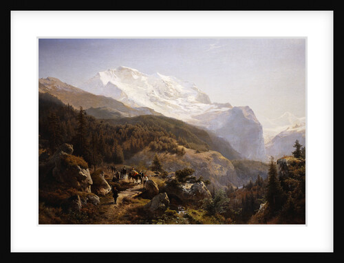 Mountain Travellers by Hermann Herzog