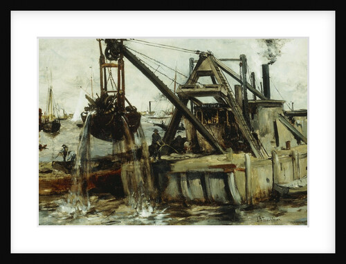 Dredging in the East River by John Henry Twachtman