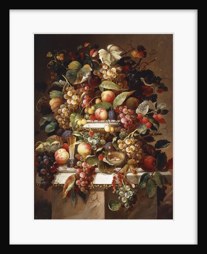 Still Life with Grapes and Peaches by Carl Baum