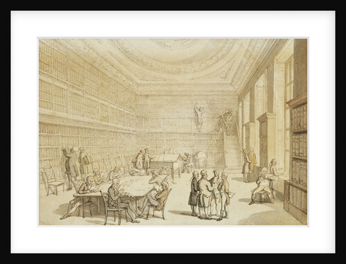 The Library of the Royal Institution, Albemarle Street by Thomas Rowlandson