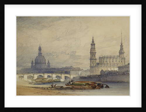 Dresden from the River Elbe by William Callow