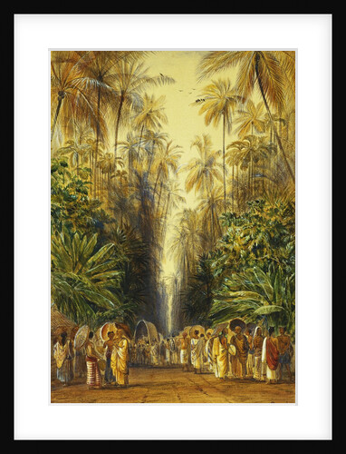 Figures on a Road Near Galle, Ceylon by Edward Lear