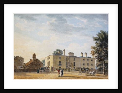 Figures Outside an Elegant Country House by Thomas Malton II