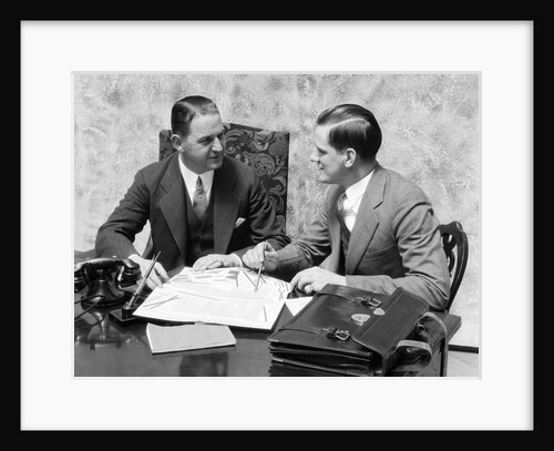1930s businessmen inside an office by Anonymous
