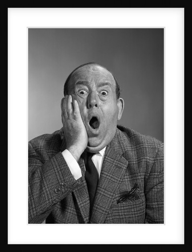 1960s balding man with a shocked expression by Anonymous