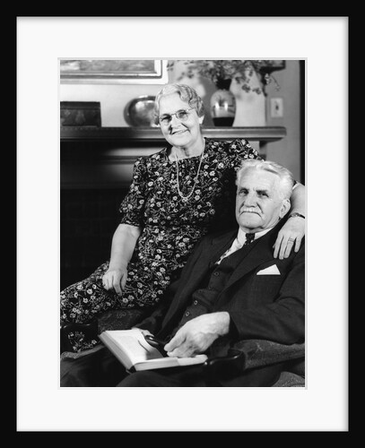 1940s portrait of a smiling senior couple by Anonymous