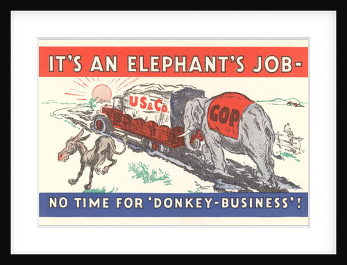 It's an Elephant's Job Political Cartoon by Anonymous